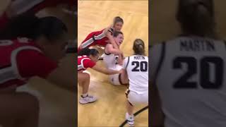 Caitlin Clark College Basketball fight 2024 [upl. by Kenn]