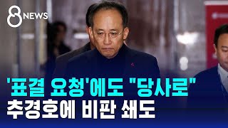 표결 요청에도 quot당사로quot…추경호 비판 쇄도  SBS 특집 8뉴스 [upl. by Scoter]