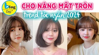 Top 20 mẫu tóc ngắn cho bạn nữ mặt tròn xinh đẹp đón tết 2024 [upl. by Brechtel899]