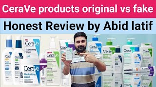 cerave products original vs fake  honest Review by Abid latif  cerave products price in Pakistan [upl. by Nylirrehs]