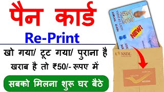 Pan Card Reprint Kaise Kare  Physical Pan Card Online Apply 2024  Reprint Pan Card Online NSDL [upl. by Lynea]