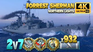 Destroyer Forrest Sherman DAKKA DAKKA on map Northern Lights  World of Warships [upl. by Nevyar41]