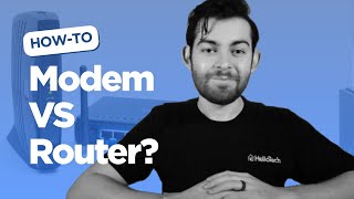 HelloTech What Is the Difference Between a Modem and a Router [upl. by Hairam]