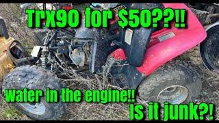 Trx90 for 50 Engine is full water is it junk [upl. by Tarryn553]