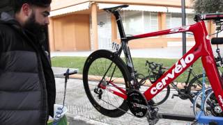 David Millars GarminSharp Cervelo S3 race bike [upl. by Lourie]