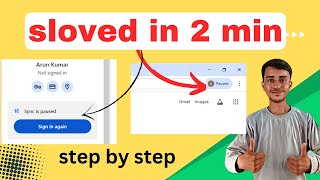 How to FIX Google Chrome Sync Paused problem 2024  CHROME AUTO LOGOUT PROBLEM AFTER CLOSING [upl. by Penney841]
