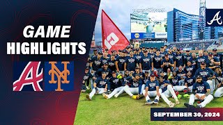 Braves vs Mets Game 2 Recap 93024  MLB Highlights  Atlanta Braves [upl. by Rina]