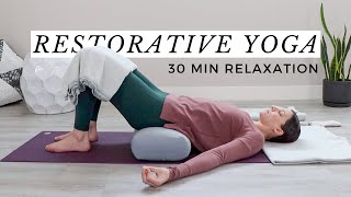 30Minute Restorative Yoga with Props Full Body SelfCare [upl. by Lupita801]