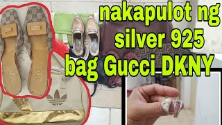 EPS81 Nakapulot ng GUCCI Sandals SILVER 925 DKNY BAG MANGO BAG [upl. by Kleeman]