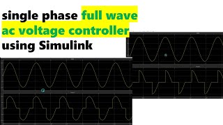 Single phase full wave ac voltage controller using Simulink [upl. by Atirrehs]