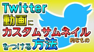 【サムネ添付】Twitter動画にカスタムサムネイル的なものをつける方法 [upl. by Cirdor]