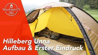 Hilleberg Unna  Aufbau amp erster Eindruck vom 1 Personen Zelt [upl. by Brinn]