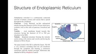 Endoplasmic Reticulum BSc I Paper II Cell Biology in English [upl. by Ennovi]