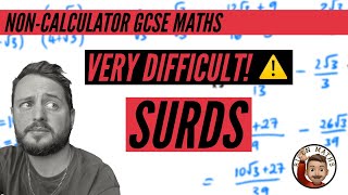 Very Difficult GCSE Maths Questions Surds NonCalc [upl. by Niras]