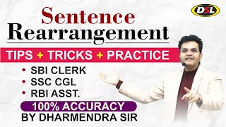 Sentence Rearrangement  Para Jumbled Sentences  Concept  Tricks  Technique By Dharmendra Sir [upl. by Ahsaekal]