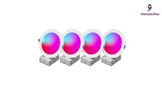 Govee H601A Smart RGBWW Recessed Lights 4 Pack User Manual and Installation Guide [upl. by Aivon796]