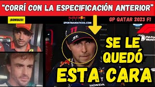 ¡A SERGIO PÉREZ LE MONTARON UNA ESPECIFICACIÓN ANTIGUA E INCONDUCIBLE  PILOTOS HISPANOS GP QATAR [upl. by Allerym]