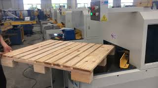 SF7041 Wood Pallet Corner Cutter Rounder Machinemachine woodworking woodpalletmachine hicas [upl. by Egamlat250]