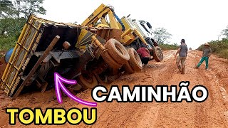 CAMINHÃO TOMBOU SUBINDO A LADEIRA [upl. by Bebe]