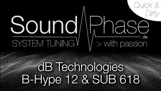 SOUNDPAHSEde dB Technologies BHype 12 und Subwoofer 618  soundcheck  measure  optimize [upl. by Ydniahs]