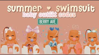 Cutesy Baby Berry Avenue Summer amp Swimsuit Outfit Codes 🌷🐰 ✨  bunniory ౨ৎ [upl. by Jonathon]