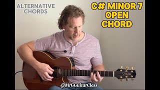 How To Play C Sharp Minor 7 Open Chord  Alternative Open Guitar Chord [upl. by Yauqram794]