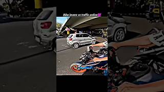 bike rider vs traffic police 🥵ktm shorts viral  accident bikerider viral [upl. by Notnel]