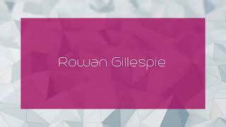 Rowan Gillespie  appearance [upl. by Nahraf]