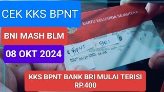 BPNT KKS BANK BRI MULAI ADA MASUK 400 DAN BGAI MANA KKS BNI [upl. by Monjo766]