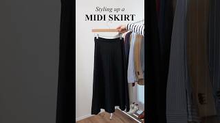 How to style a black midi skirt 🫶 [upl. by Anzovin]