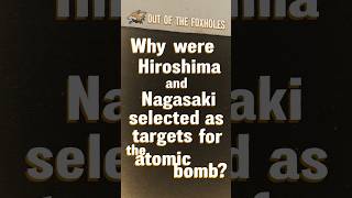 Why were Hiroshima and Nagasaki selected  OOTF shorts [upl. by Ahsiryt]