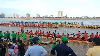 🇰🇭เทศกาลน้ำกัมพูชาเทศกาลแข่งเรือยาว เรือกัมพูชา เทศกาลน้ำ เรือยาว [upl. by Errot598]