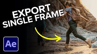 How to Export Single Frame in After Effects as PNG [upl. by Ecneret]