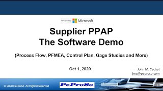 Supplier PPAP Software Demo [upl. by Odrawde]