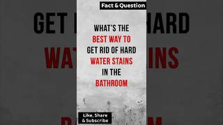 What’s the Best way to get rid of Hard Water Stains in the Bathroom lifehacks [upl. by Eadith279]