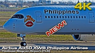 New Airbus A350 XWB 4K Philippine Airlines RPC3507 [upl. by Uokes]