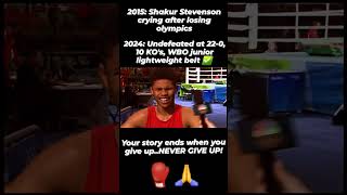 Shakur Stevenson after losing olympics in 2015 2019 ROSALES KNOCKOUT boxing wbo shakurstevenson [upl. by Winsor]