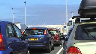 Driving On Board Brittany Ferries MV Armorique Roscoff Brittany France 25th July 2010 [upl. by Aikaj857]