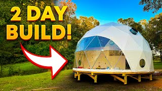 Building A Geodesic Dome DIY Glamping Site [upl. by Rube]