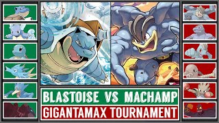 Quarterfinal GMAX BLASTOISE vs GMAX MACHAMP  Gigantamax Pokémon SwordampShield TournamentBattle 3 [upl. by Chrysler]