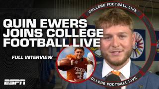 Quinn Ewers on being on the cover for CFB 25 Texas joining the SEC amp more 🍿  College Football Live [upl. by Lloyd64]