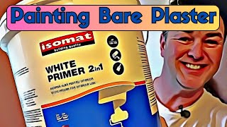 Bare Plaster Primer Isomat 2in1 White Primer Application [upl. by Ocinom567]