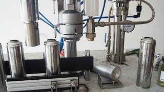 three in one aerosol filling machine for spray cans semi auto filler equipment الهباء الجوي ملء آلة [upl. by Kciredes]