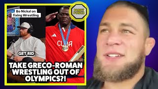 Pat Downey on Bo Nickal Suggesting Olympics Remove Greco Roman Wrestling Thats Stupid Part 7 [upl. by Anayek817]