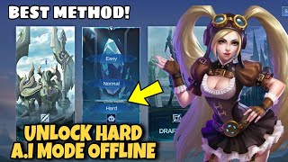 TIPS ON HOW TO UNLOCK HARD AI in MOBILE LEGENDS OFFLINE SERVER [upl. by Jojo]