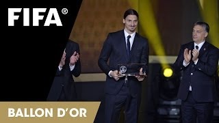 Zlatan Ibrahimović FIFA Puskas Award Reaction [upl. by Sihon101]