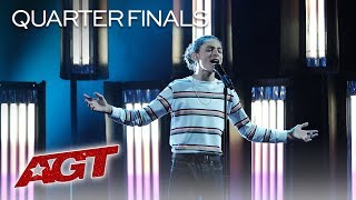 Shy Teen Singer Benicio Bryant Performs AMAZING Original quotWho I Amquot  Americas Got Talent 2019 [upl. by Elylrac]