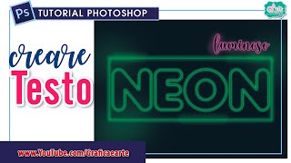 Come creare una scritta effetto NEON  Tut Photoshop 380 [upl. by Pansir832]