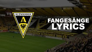 ALEMANNIA AACHEN  FANGESÄNGE Lyrics [upl. by Ahsined]