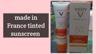 Vichy capital Soleil 50 sunscreen reviewbest tinted sunscreen [upl. by Rodmur]